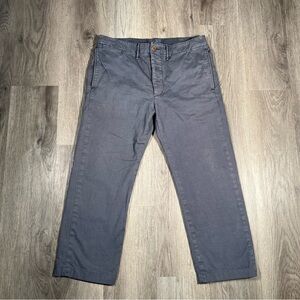 RRL Ralph Lauren Double RL Utility Officer Field‎ Trousers Pants 34x25 Navy FLAW
